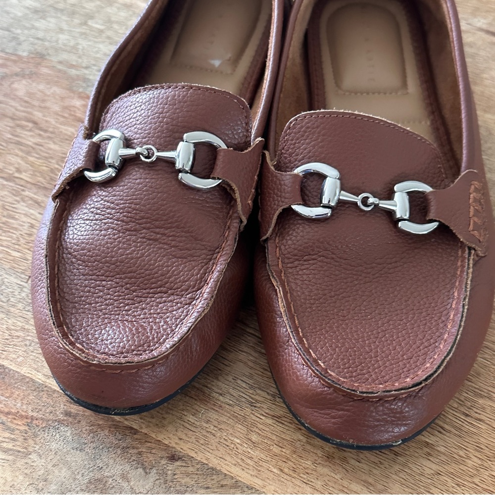 Kelly & Katie Brown Leather Horsebit Loafers Women’s Size 8.5M Comfort Slip On